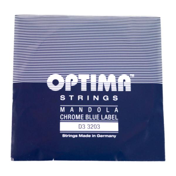 Optima Strings 3D No.3203 BLUE 3弦 バラ弦 マンドラ弦オプティマ ブルー マンドラ弦です。【Spec】・3弦:D・テンション:ノーマル・巻弦(スペシャルポリッシュ)1袋2本入りです。