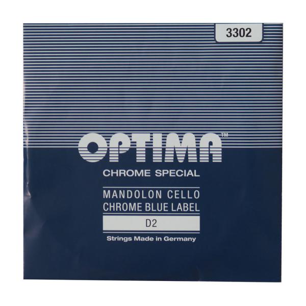 Optima Strings 2D No.3302 BLUE 2弦 バラ弦 マンドロンチェロ弦オプティマ ブルー マンドロンチェロ用弦です。【Spec】・2弦:D・テンション:ノーマル・巻弦(スペシャルポリッシュ)1袋2本入りです。