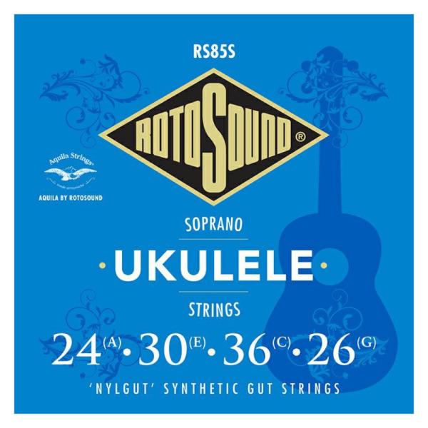 ロトサウンド ウクレレ弦 1セット RS85S Ukulele Nylgut Synthetic Gut ソプラノ用ウクレレ弦 ROTOSOUND RS85Sは、ナイルガット製のソプラノウクレレ弦です。・ソプラノウクレレ用・String G...