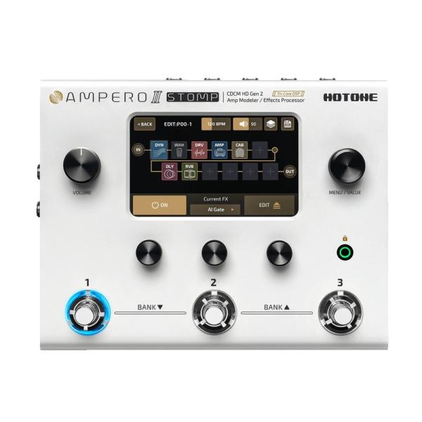 HOTONE Ampero Ⅱ マルチエフェクター 新品同様 HOTONE AMPERO II（ホットトーン）マルチエフェクター アンペロ