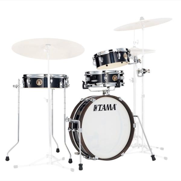 TAMA ドラムセット LJK48P-HBK Club-JAM Pancake ドラムセット タマ。いつ、どこにでも持ち出せる気軽さと、本気のライブにも使えるサウンドがひとつになったドラムキット。それがClub-JAM Pancakeです。...