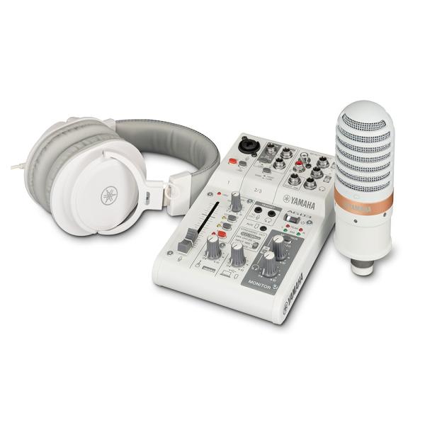 他サイト： ヤマハ YAMAHA AG03 MK2 W LSPK ライブストリーミングパック ホワイトの商品画像