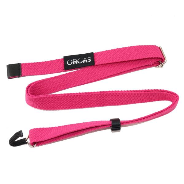 オルカスの布製ウクレレストラップです。オーソドックスなスタイルで、サウンドホールに引っ掛けるタイプのウクレレストラップです。