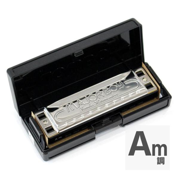 TOMBO No.1710 MAJORBOY Am ハーモニカ※商品の性格上、不良品以外の返品および交換はお受け出来ません。　お間違いの無いようご確認の上、ご注文頂けますようお願いいたします。マイナーなムードを持つブルース・ハーモニカ、TO...