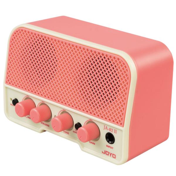 JOYO JA-02 II PINK Bluetooth搭載5W充電式アンプ エレキギター アンプ レトロなデザインがおしゃれなBluetooth搭載の5W充電式アンプです。コンパクトなサイズながらも、スピーカーを二基搭載し、広がりのあるサ...