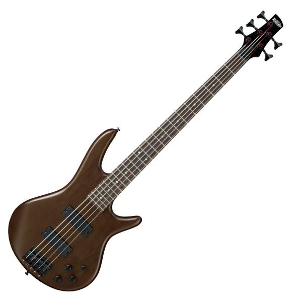 アイバニーズ ベース Gio GSR205B-WNF Walnut Flat ジオシリーズ 初心者 5弦 エレキベース IBANEZ イバニーズ。ウッディな艶消しフィニッシュ＆ブラック・ハードウェアの5弦エントリー・モデル・Gio Iban...
