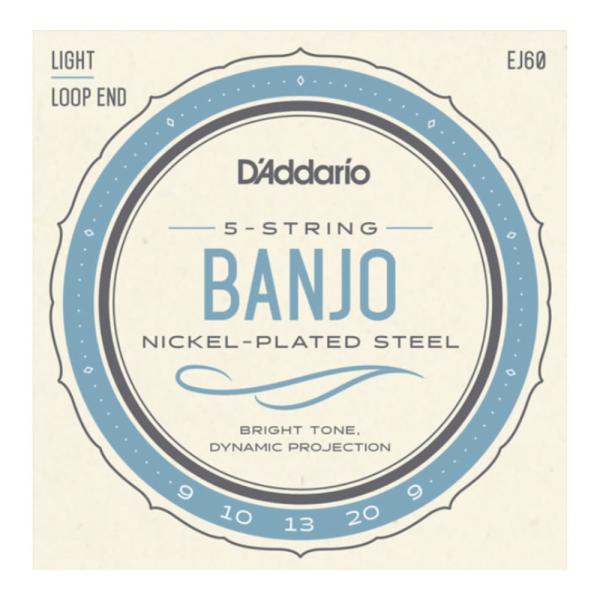 バンジョー 弦 5弦バンジョー ダダリオ D'Addario EJ60 5-String Banjo Nickel Plated Light 9-20 バンジョー弦  D'Addario ダダリオ EJ60 5-String Banjo N...