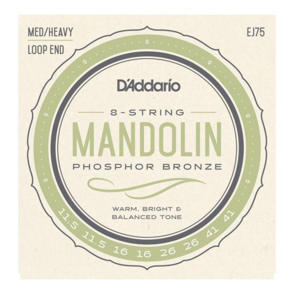 D'Addario ダダリオ EJ75 Mandolin Strings Phosphor Bronze Medium/Heavy 11.5-41 マンドリン弦  Mandolin Family D'Addarioマンドリン・ファミリー・ス...