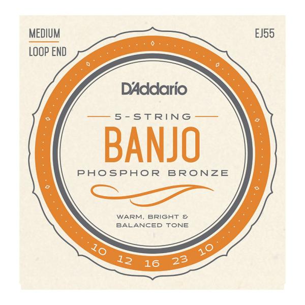 バンジョー 弦 5弦バンジョー ダダリオ D'Addario ダダリオ EJ55 5-String Banjo Phosphor Bronze Medium 10-23 バンジョー弦  D'Addario ダダリオ EJ55 5-Strin...