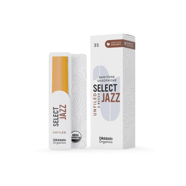 D'Addario Woodwinds ダダリオ ウッドウィンズ バリトンサックス リード 5枚入り 硬さ：3S アンファイルドカット ダダリオ オーガニックス セレクトジャズ  ※商品の性質上、商品の返品・交換はお受け出来ません。 ※旧品...