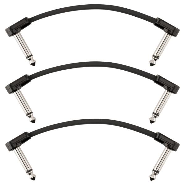 Fender フェンダー Blockchain 4インチ Patch Cable LL 10cm ギターケーブル 3本セット  カスタム設計のパッチケーブルコレクションであるFender Blockchainパッチケーブルは、所有のエフェク...