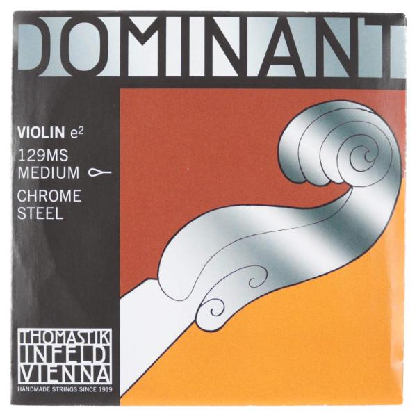 Thomastik Infeld Dominant 129MS E線 クロムスチール ループエンド ドミナント バイオリン弦 ドミナント  明るい音色。 より芯がはっきりした音質。マルチに使いやすい。  E線:クロムスチール