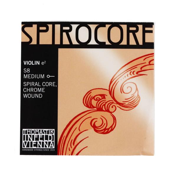 トマスティック インフェルト バイオリン 弦 E Spirocore S8 E線 スパイラルコア / クロム スピロコア Thomastik Infeld。伸縮性に優れバランスのとれた音色。 反応がよく様々な奏法にも対応している。  E線 ...