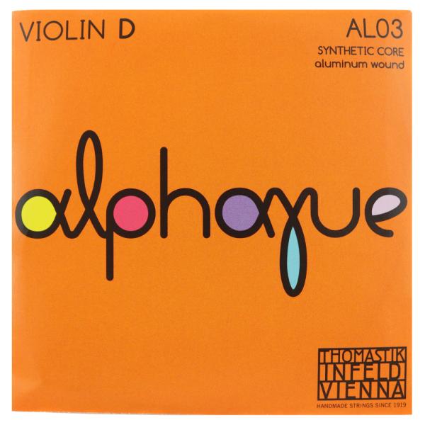 トマスティック インフェルト バイオリン 弦 D Alphayue AL03 D線 アルミ アルファイユ Thomastik Infeld。ドミナントより柔らかい音色。 リーズナブルなナイロン弦。  D線 アルミ 4/4サイズ用