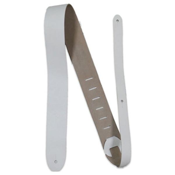 ギターストラップ ヌメ革オフホワイト ハンドメイド 金具無しタイプ ギターストラップ ヌメ革オフホワイト ハンドメイド 金具無し