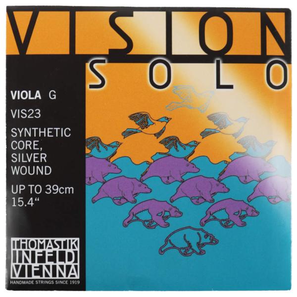 Thomastik Infeld Vision Solo VIS23 ビジョン ソロ G線 シルバー ビオラ弦  ヴィジョン ソロ  クリアでパワフルな音色。 バランスが良く弾きやすい。  G線 シルバー 4/4サイズ用