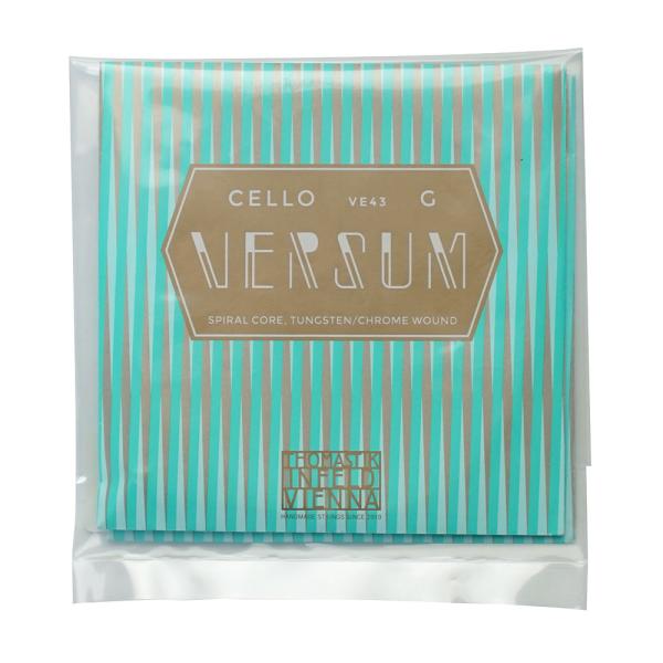 Thomastik Infeld Versum VE4344 G線/C線 タングステンクロム チェロ弦  音のバランスが良く明るく伸びやかな音色。 反応が速く操作性が良い。オールラウンド弦。  G線/C線 タングステンクロム 4/4サイズ用