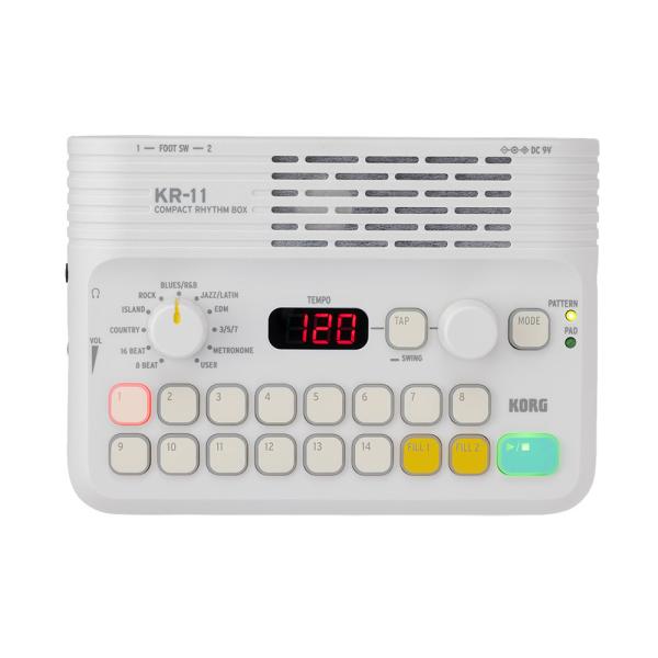 リズムマシン リズムボックス コルグ KORG KR-11 Compact Rhythm Box リズム ボックス  コンパクトでシンプルながら、いつでもどこでも楽しく練習や演奏ができるリズム・ボックス。  1963年に発売された国内初のリ...