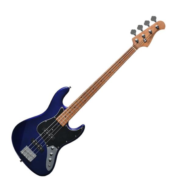 BACCHUS バッカス WJB-1DX RSM/M IPM エレキベース  Bacchusの定番「WOODLINE」直系、抱えやすいスリムボディ採用。  ●ローステッドメイプル： 高温の加熱処理を加えたローステッドメイプルネックは反り辛く...