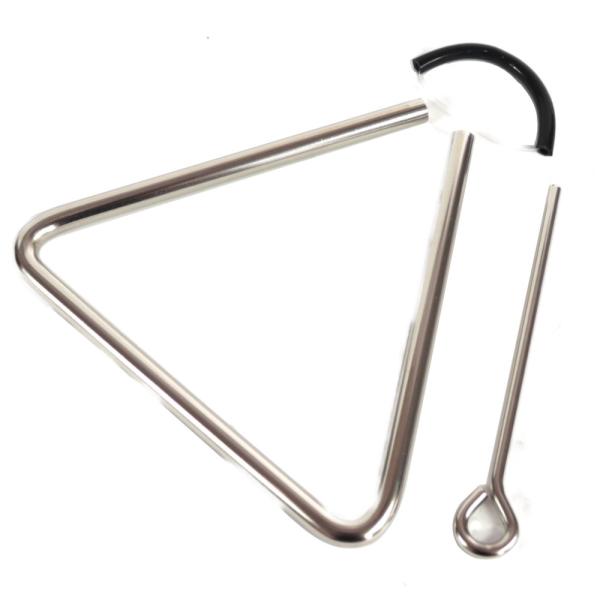 ゼンオン 全音 ZTR-15N トライアングル ビーター・ホルダーセット 一辺15cm  トライアングル本体と、打棒（ビーター）、ホルダー（吊り下げストラップ）がセットになった商品です。 幼稚園、保育園、小学校の合奏から大人のライブ、演奏会...