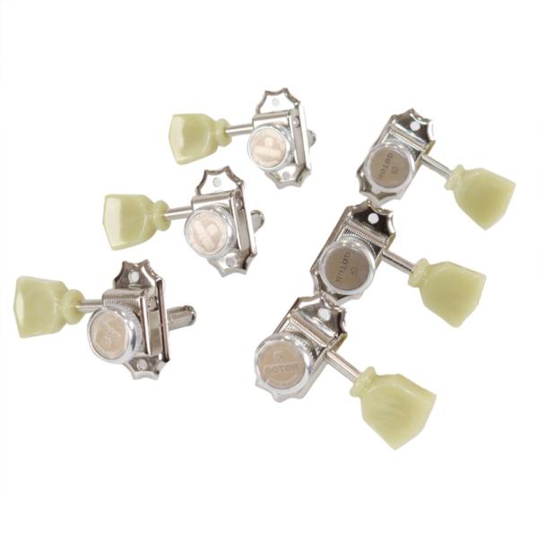 ゴトー GOTOH SD90-MG-T-SL-L3R3-Nickel ギター用ペグ  ※ギターパーツの取り扱いには、相応の技術と知識が必要になります。自己責任にて、取り扱い可能な方のみ、ご検討下さい。個人的に取り付け時に起った、楽器及びパー...