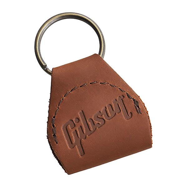 Gibson ギブソン AKYC-BRN Premium Leather Pickholder Keychain Brown ピックホルダーキーチェーン