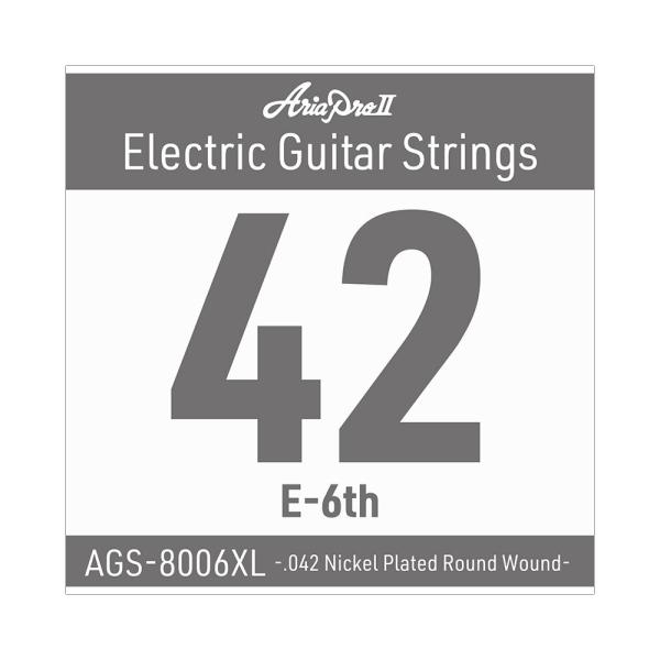 AriaProII アリアプロ2 AGS-8006XL Extra Light .042W エレキギター用 バラ弦  AriaProIIのエレキギター用 Single Strings（バラ弦）です。  Extra Light .042 Ni...