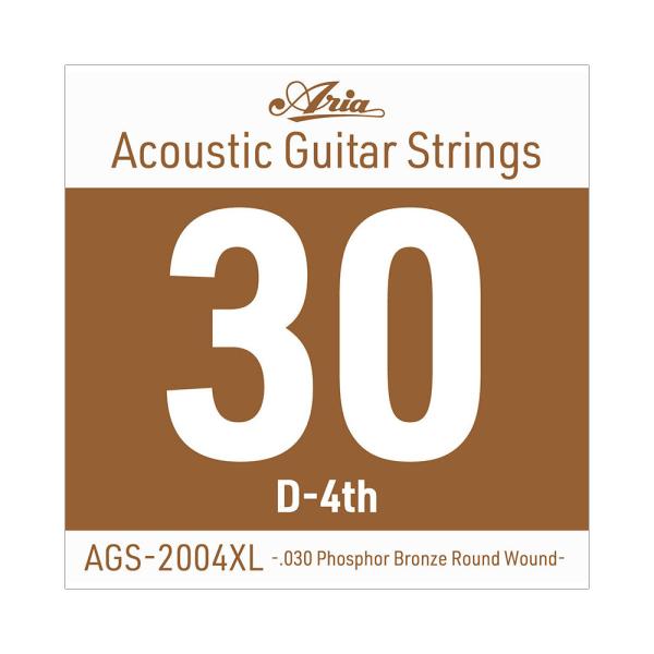ARIA アリア AGS-2004XL Extra Light .030W アコースティックギター用 バラ弦  Ariaのアコースティックギター用 Single Strings（バラ弦）です。  Extra Light .030 Phosp...