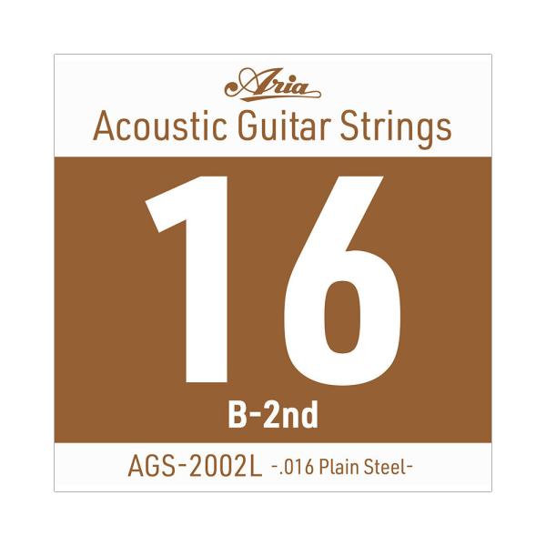 ARIA アリア AGS-2002L Light .016P アコースティックギター用 バラ弦  Ariaのアコースティックギター用 Single Strings（バラ弦）です。  Light .016 Plain Steel  ※ 1本の...