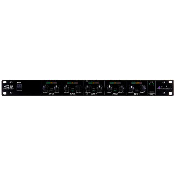 MX225U Stereo Dual-Source Five-Zone Distribution Mixer