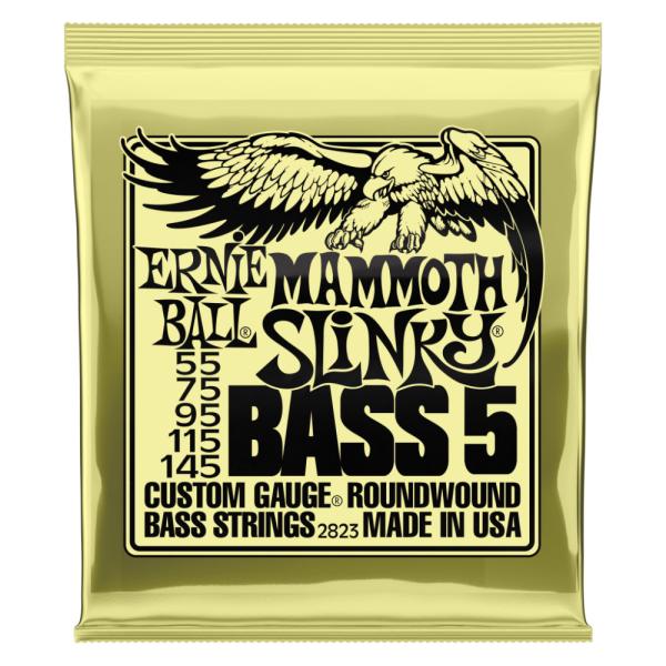 ERNIE BALL 2823 5弦ベース用弦 BASS 5 MAMMOTH Slinky Nickel Wound 5-String 55-145 Gauge アーニーボール