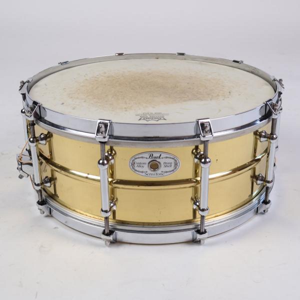 中古 スネアドラム パール Pearl B-5514 SensiTone BRASS Custom Alloy 14x5.5 ブラスシェル