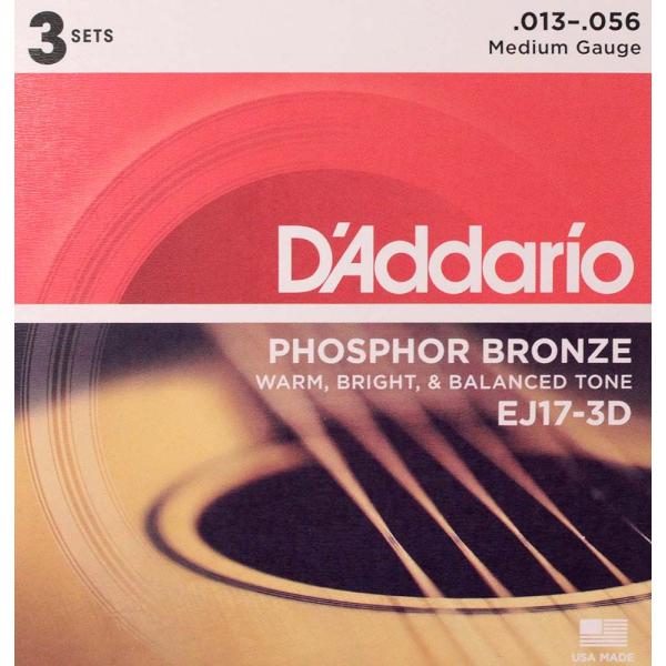 ダダリオ D'Addario EJ17-3D アコースティックギター弦/3セット