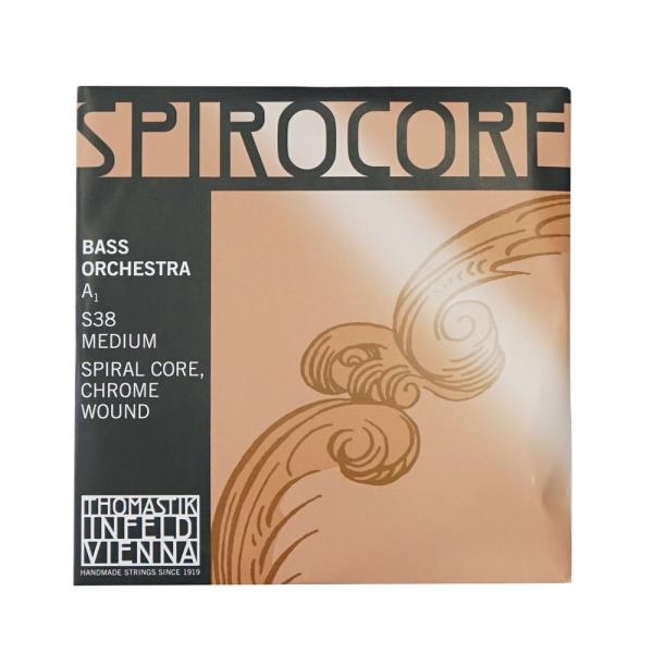 Thomastik Spirocore No.S38 Bass A Medium スピロコア コントラバス A線スピロコア コントラバス スパイラルスチールコア/クロム巻 バラ弦です。一般的に良く使われている、定番の弦です。・A線：スパイラ...