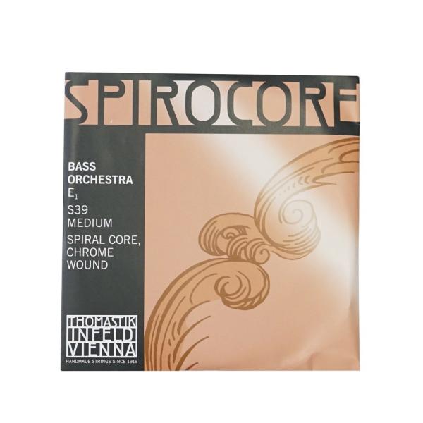 Thomastik Spirocore No.S39 Bass E Medium スピロコア コントラバス E線スピロコア コントラバス スパイラルスチールコア/クロム巻 バラ弦です。一般的に良く使われている、定番の弦です。・E線：スパイラ...