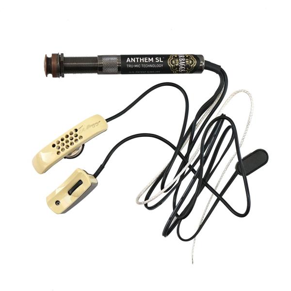 L.R.BAGGS ANTHEM SLは新開発でパテント申請中の「Tru-Mic」と、定評の「Element」を使用し、ギター本来の生音をリアルに出力できるデュアルピックアップシステムです。
