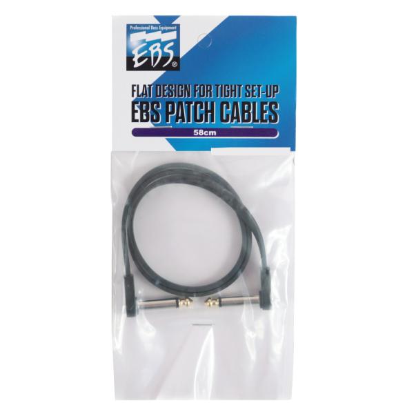 EBS PCF-DL58 58cm フラットパッチケーブル  側面をフラットにしてあるため、ペダルの間隔を詰められます。 高音質ながら軽量な樹脂製ハウジング採用でペダルボード全体の軽量化にも一役買います。  プラグ：LL 長さ：58cm