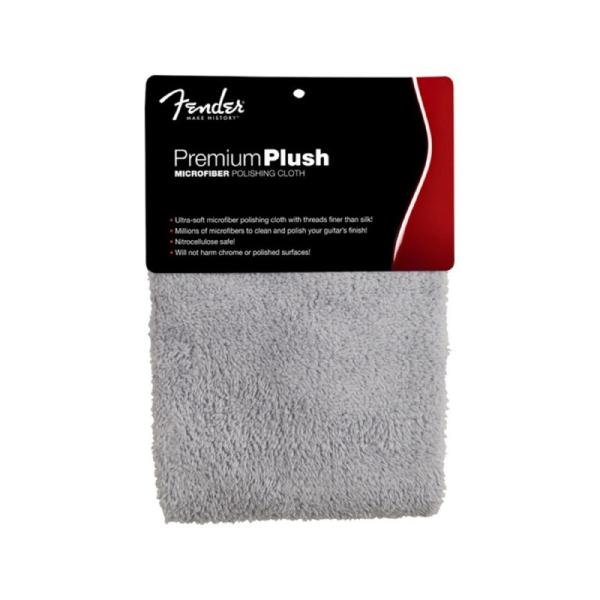 Fender Premium Plush Microfiber Polishing Cloth クロスマイクロファイバー面で埃を、コットン面で汚れを拭き取ります。極めてソフトですので、ヴィンテージから新品まで傷つけることなくご利用いただけます。