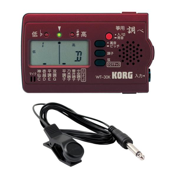 KORG WT-30K ＆ Flanger FA-01 琴用チューナー＆チューナーマイクセット  琴用チューナーに、コンタクトマイクをお付けしたセットです。  ・KORG WT-30K 琴用チューナー  WT-30Kはコンパクトなボディに箏...
