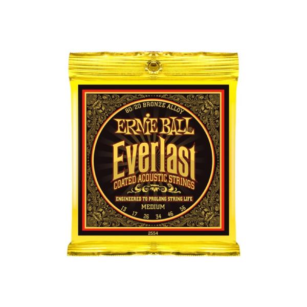 A[j[{[ ERNIE BALL 2554 Everlast Coated 80/20 BRONZE ALLOY MEDIUM AR[XeBbNM^[×12SET