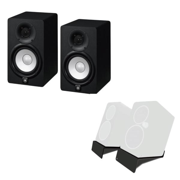 美品 Yamaha HS5 スタジオモニタースピーカー,スタンドセット YAMAHA ヤマハ HS5 ペア TRS-XLRケーブル スピーカースタンドセット