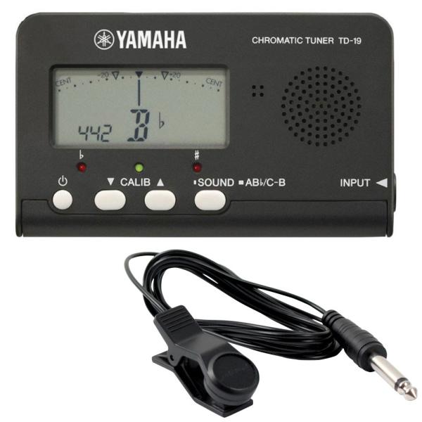 ヤマハ YAMAHA TD-19BK ブラック クロマチックチューナー Flanger FA-01 チューナーマイク付き 2点セット  ※ご使用には単4乾電池2本が必要です。本商品に電池は付属致しません。  ヤマハクロマチックチューナーにチ...
