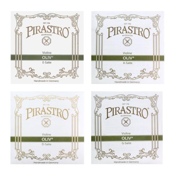 PIRASTRO ピラストロ ガット弦 OLIV オリーブ G.D.A.E線 ピラストロ バイオリン 弦 セット OLIV 4/4 サイズ用 E線ループエンド