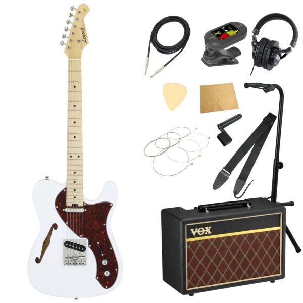 エレキギター&ピック&スタンド&アンプつき エレキギター 入門セット レジェンド LTE-69TL/TT WH VOXアンプ