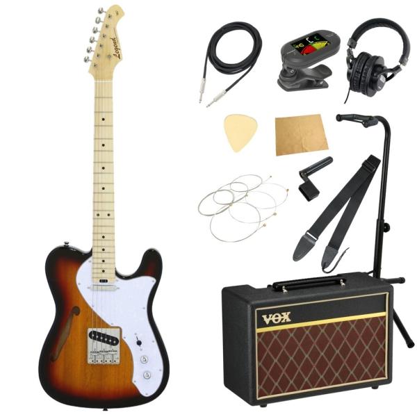 エレキギター 入門セット レジェンド LTE-69TL 3TS VOXアンプ付き 11点