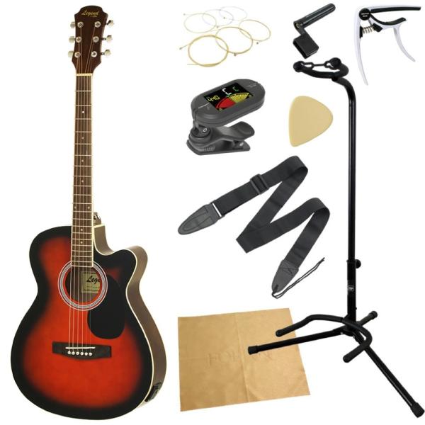 エレアコ 入門セット レジェンド FG-15CE BS アコギ ギター 初心者
