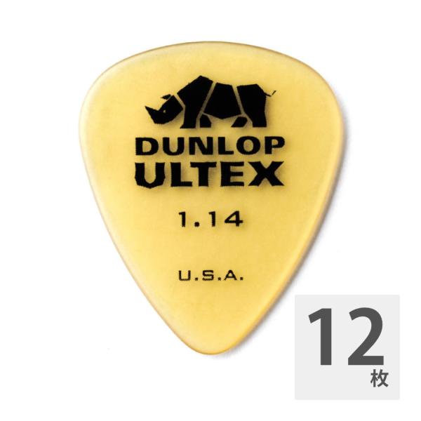 ギターピック 12枚  セット 1.14mm スタンダードシェイプ ジムダンロップ 421R ULTEX STD 1.14 JIM DUNLOP ジムダン。スタンダードシェイプ。厚さ：1.14mm12枚での販売です。