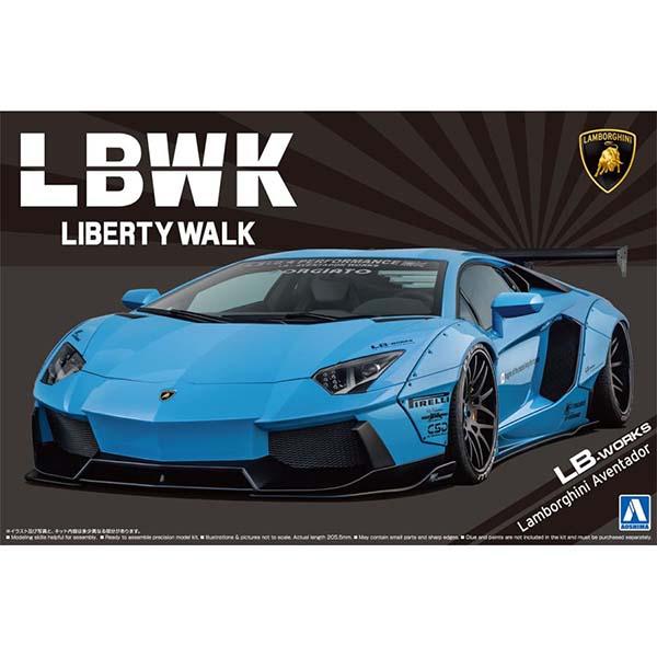 プラモデル LBワークス ランボルギーニ アヴェンタドール Ver.1 アオシマ リバティーウォーク 徹底的にパーツを色分け 簡単にカッコよく