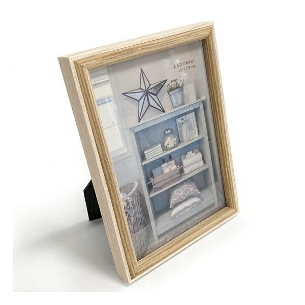 メール便送料無料】 木製 フォトフレーム 2L判 レクト アイボリー