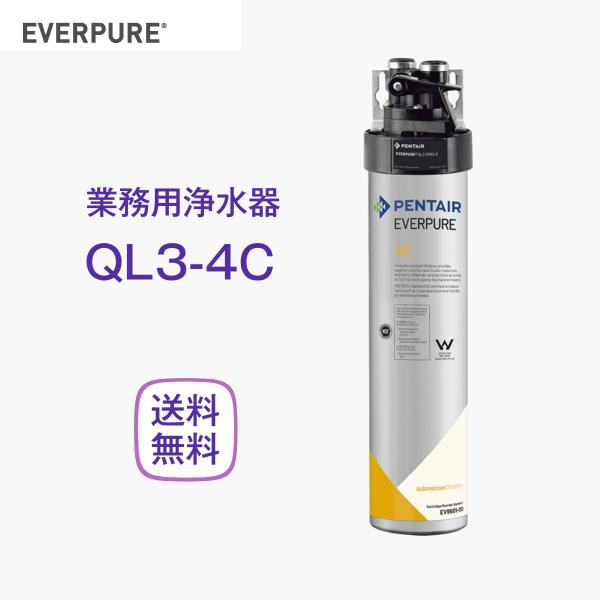 エバーピュア QL3-4C 浄水器 業務用 フィルターヘッド付